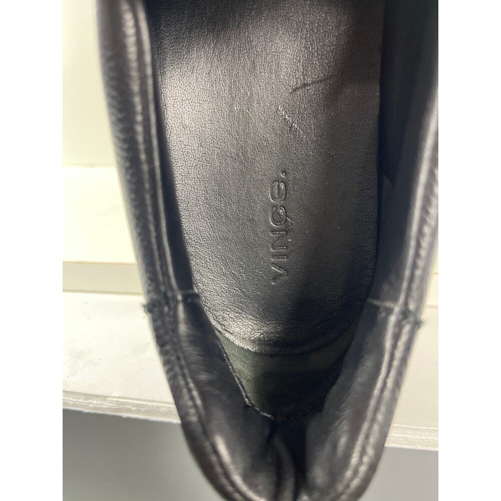 VINCE. Corbin Slip-on Sneaker in Black Leather. - Picture 10 of 11